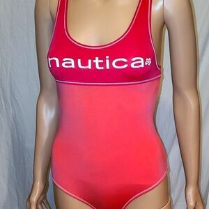 Nautica hot pink one piece swimsuit